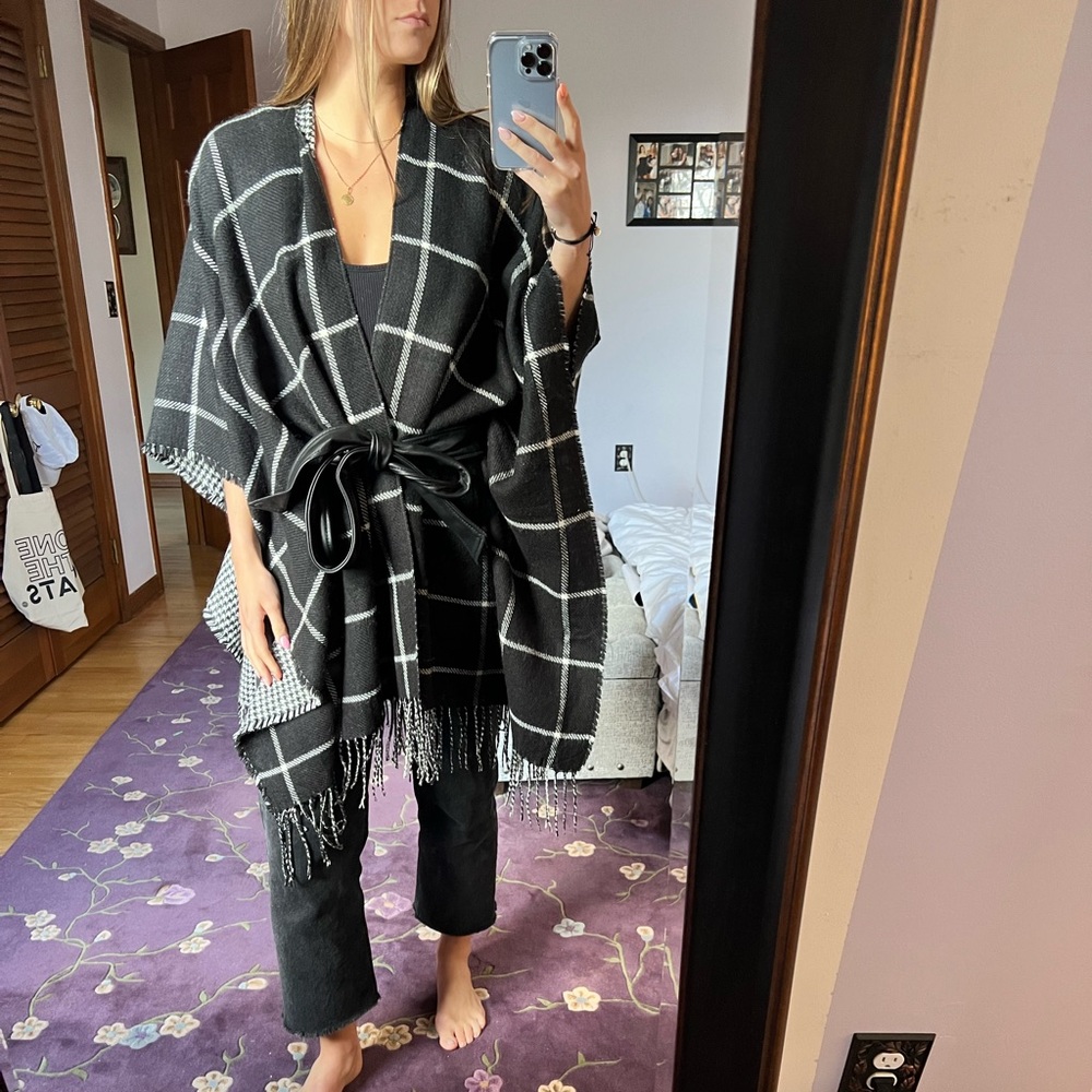 Michael stars reversible belted sweater